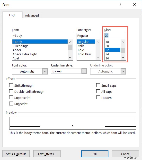 Cách phóng to dấu chấm trong Microsoft Word để in rõ hơn 