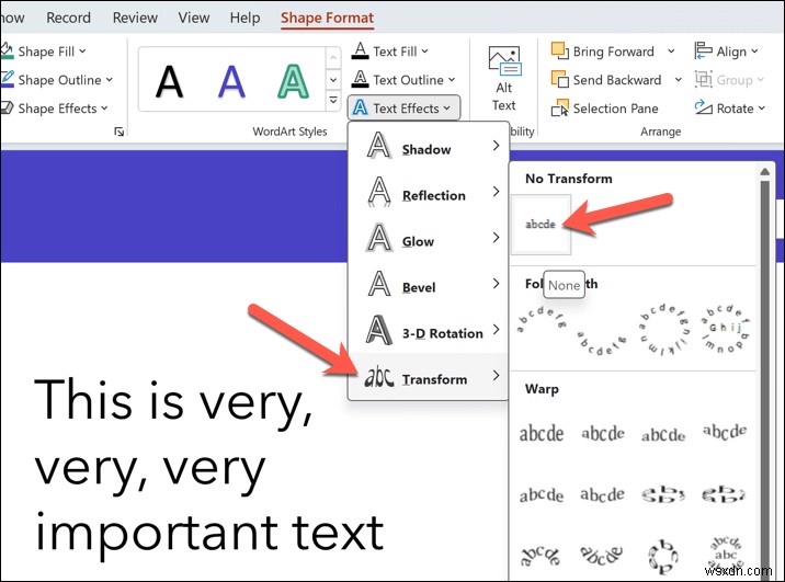 Cong văn bản trong PowerPoint:Mẹo từng bước để thu hút các slide 
