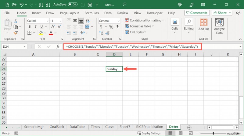Chuyển đổi ngày tháng trong Excel thành tên ngày trong tuần một cách dễ dàng 