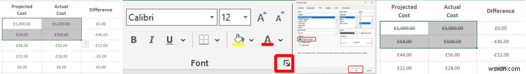 Dễ dàng gạch ngang Excel:Cách đánh dấu các nhiệm vụ đã hoàn thành 