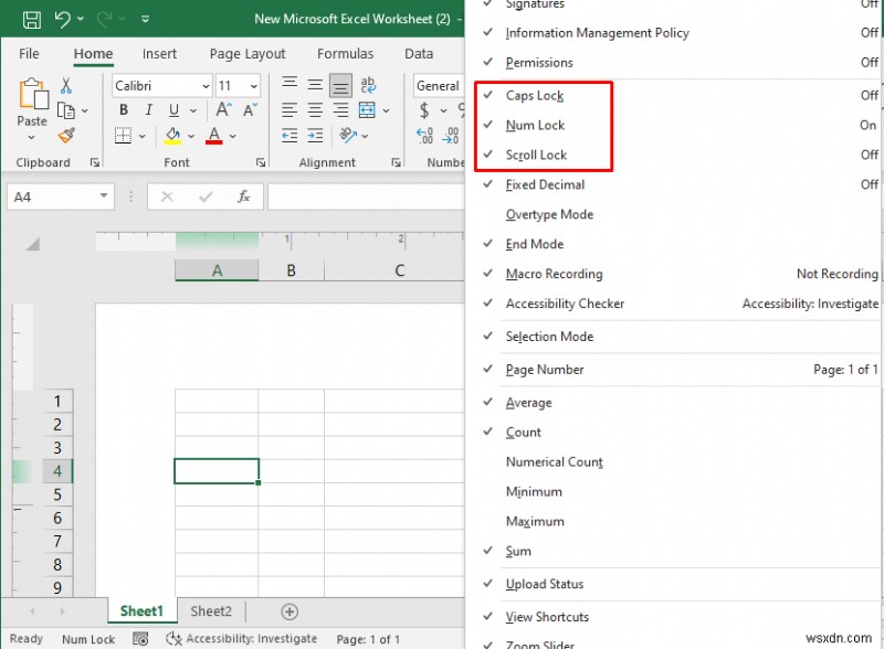Làm chủ thanh trạng thái Excel:Mẹo tùy chỉnh và năng suất 