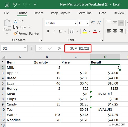 Sửa lỗi #VALUE! Lỗi trong Excel – Giải pháp nhanh chóng, đáng tin cậy 