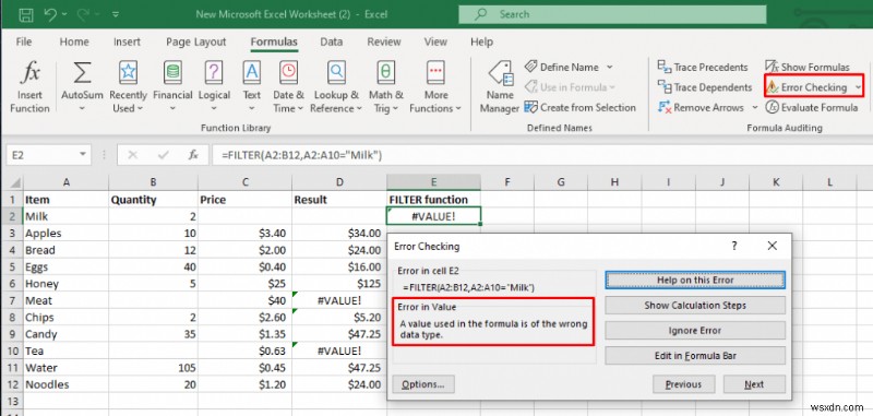 Sửa lỗi #VALUE! Lỗi trong Excel – Giải pháp nhanh chóng, đáng tin cậy 
