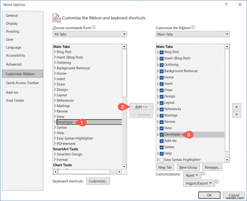 Kích hoạt và sử dụng tab nhà phát triển trong Microsoft Word:Hướng dẫn nhanh 