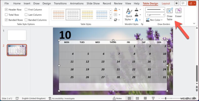 Dễ dàng thêm lịch vào slide PowerPoint – Hướng dẫn nhanh 