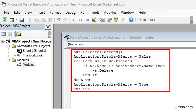 Hướng dẫn nhanh chóng và dễ dàng để xóa bảng tính trong Microsoft Excel 