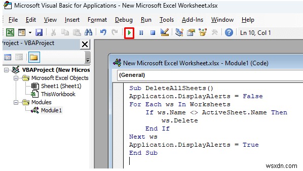 Hướng dẫn nhanh chóng và dễ dàng để xóa bảng tính trong Microsoft Excel 