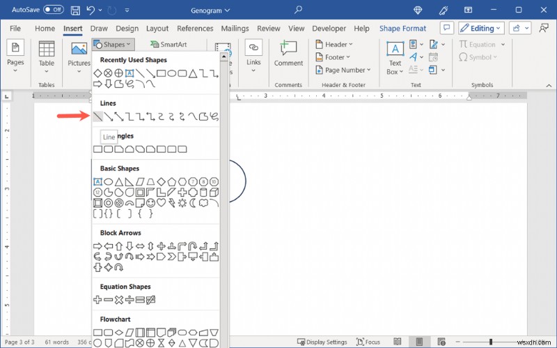 Tạo Genogram trong Microsoft Word:Hướng dẫn từng bước 