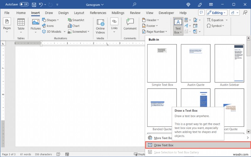 Tạo Genogram trong Microsoft Word:Hướng dẫn từng bước 