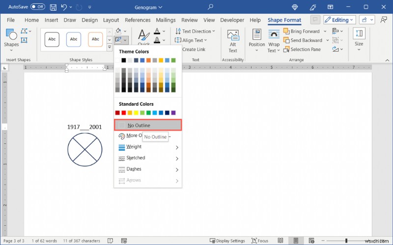 Tạo Genogram trong Microsoft Word:Hướng dẫn từng bước 