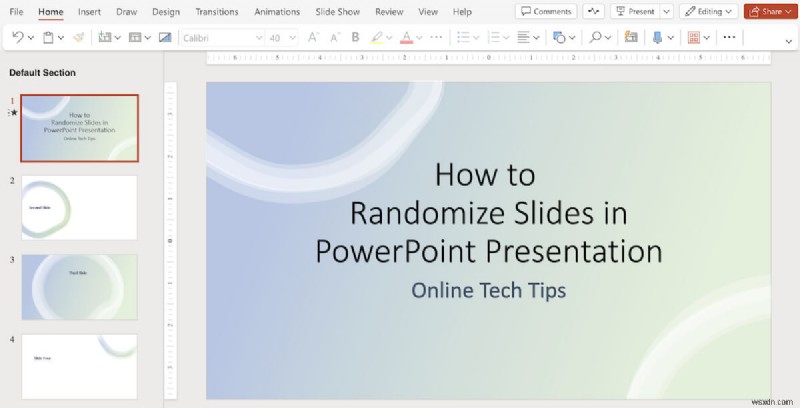 Xáo trộn các slide PowerPoint:Hướng dẫn sử dụng &Hướng dẫn VBA cho các bài thuyết trình ngẫu nhiên 