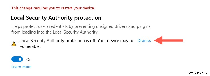 Cách tắt thông báo “Chế độ bảo vệ của cơ quan bảo mật cục bộ đã tắt” trong Windows 11 