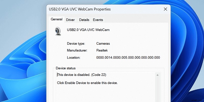 Giải quyết lỗi  This Device is DisDisabled (Code 22)  trên Windows 10/11 