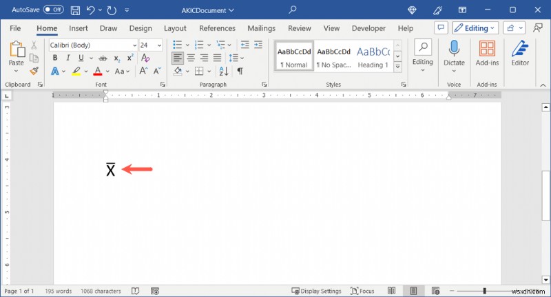 Chèn Biểu tượng X-Bar trong Microsoft Word:Hướng dẫn đơn giản cho Windows &Mac 