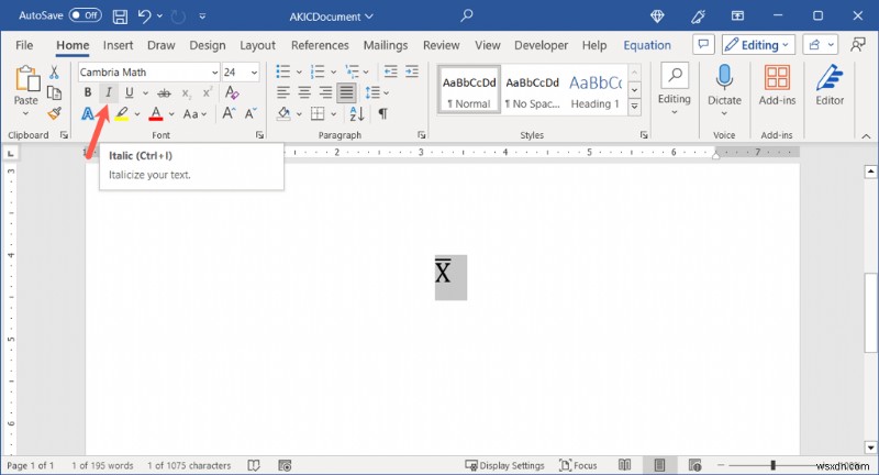 Chèn Biểu tượng X-Bar trong Microsoft Word:Hướng dẫn đơn giản cho Windows &Mac 