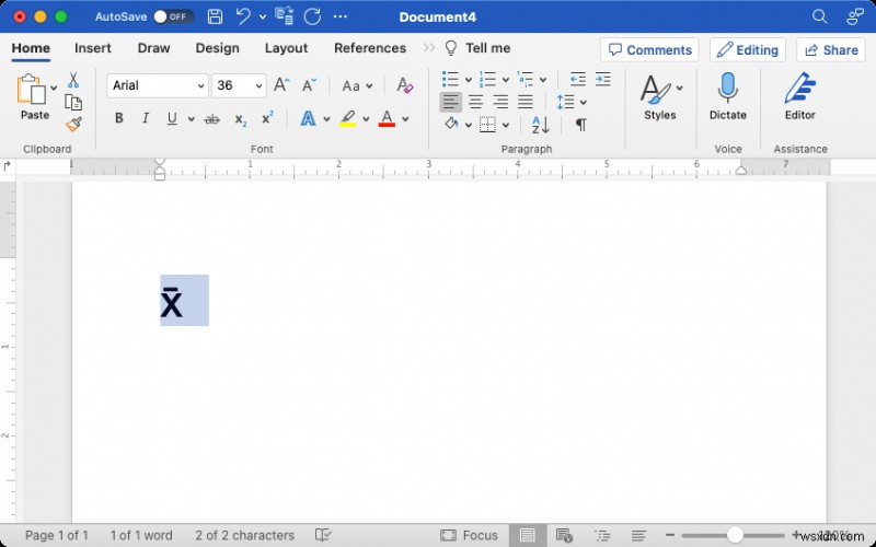 Chèn Biểu tượng X-Bar trong Microsoft Word:Hướng dẫn đơn giản cho Windows &Mac 
