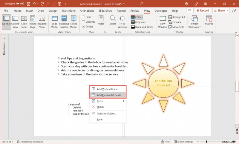 Điều chỉnh lề trang chiếu và văn bản trong PowerPoint để có bản trình bày chuyên nghiệp 