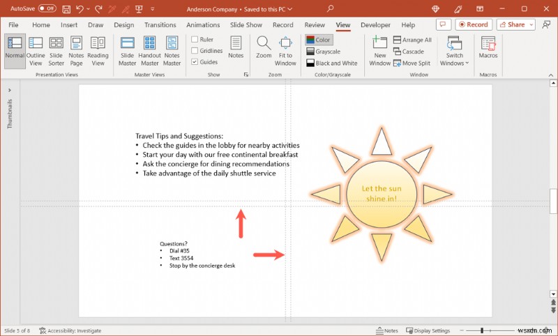 Điều chỉnh lề trang chiếu và văn bản trong PowerPoint để có bản trình bày chuyên nghiệp 