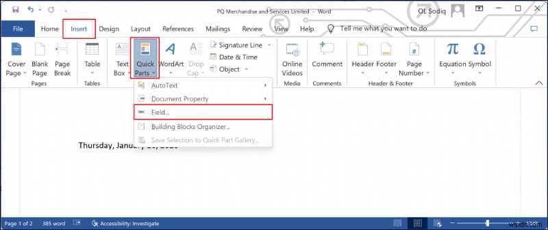 Khám phá thời điểm tài liệu Word được tạo hoặc sửa đổi trong Windows 