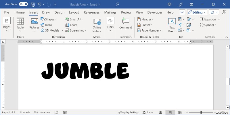 Tạo các chữ cái bong bóng vui nhộn trong Microsoft Word:Hướng dẫn từng bước 