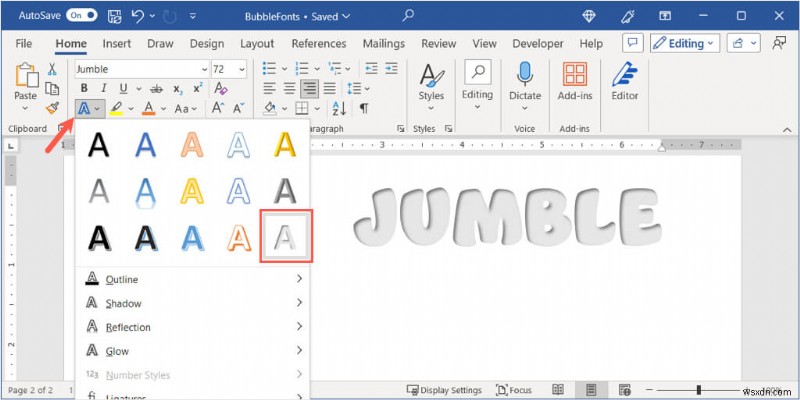 Tạo các chữ cái bong bóng vui nhộn trong Microsoft Word:Hướng dẫn từng bước 