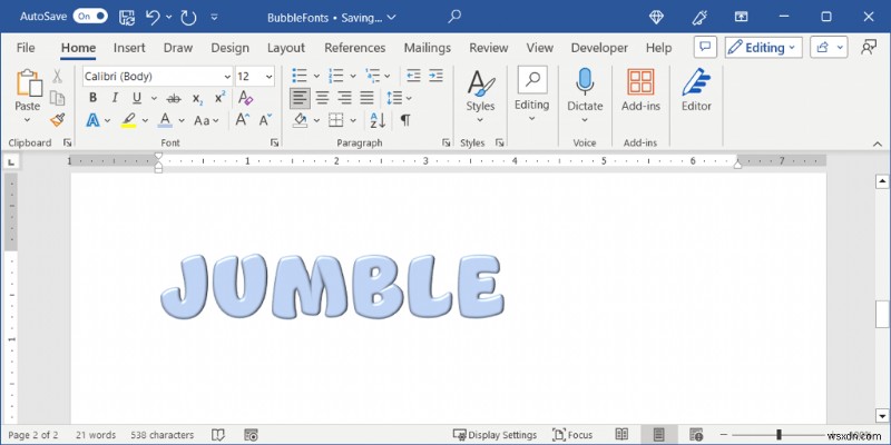Tạo các chữ cái bong bóng vui nhộn trong Microsoft Word:Hướng dẫn từng bước 