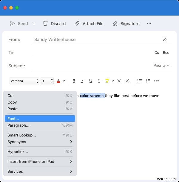 Hướng dẫn Áp dụng Chữ gạch ngang trong Microsoft Outlook 