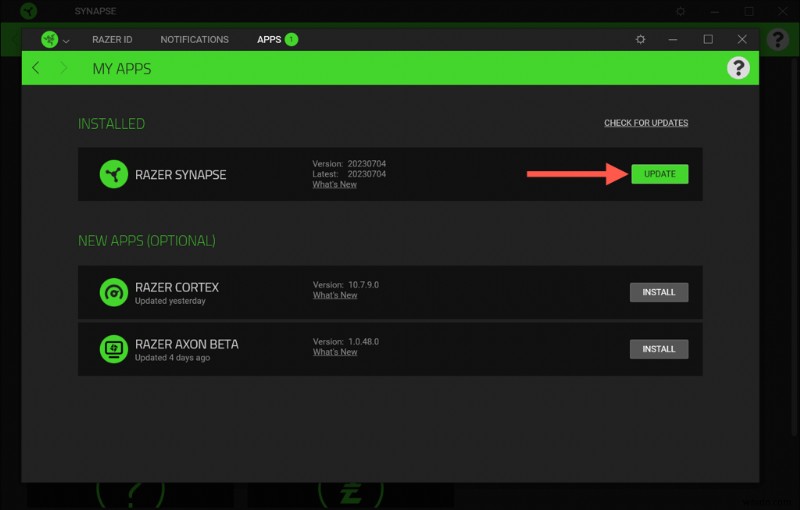Giữ cho Razer Gear của bạn hoạt động trơn tru:Cập nhật Razer Synapse trên Windows 