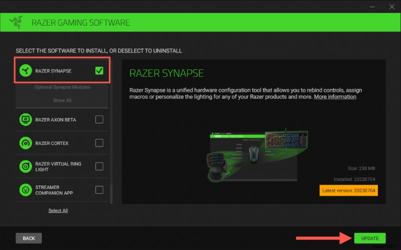 Giữ cho Razer Gear của bạn hoạt động trơn tru:Cập nhật Razer Synapse trên Windows 