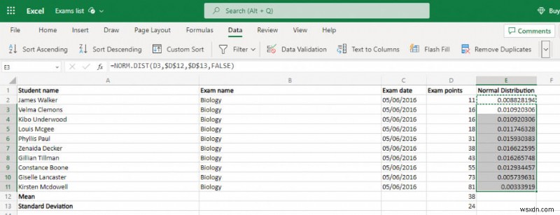 Tạo biểu đồ đường cong hình chuông trong Excel:Hướng dẫn từng bước 
