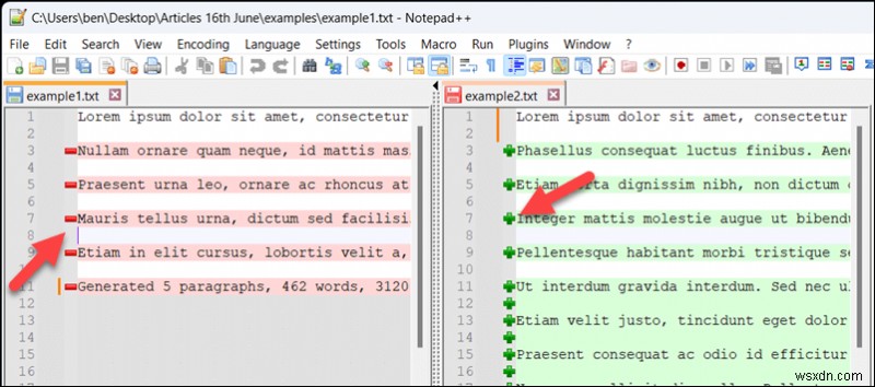 Hướng dẫn từng bước:So sánh hai tệp trong Notepad++ 
