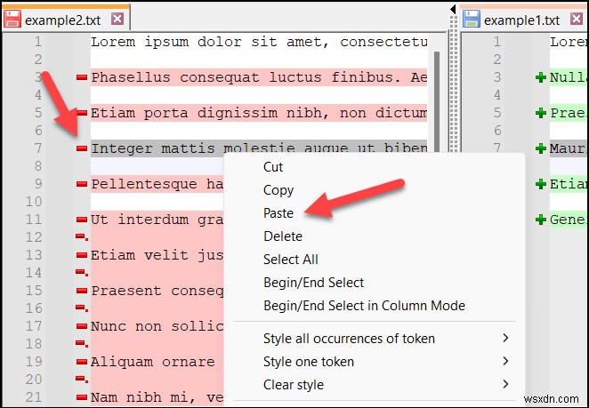 Hướng dẫn từng bước:So sánh hai tệp trong Notepad++ 