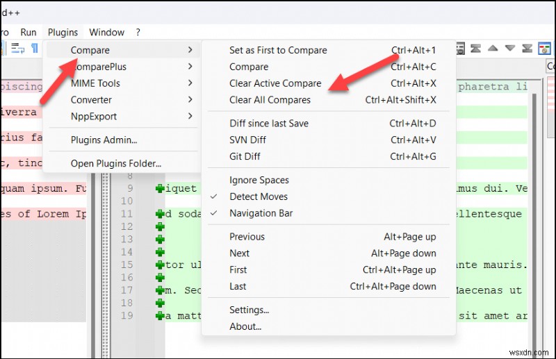 Hướng dẫn từng bước:So sánh hai tệp trong Notepad++ 