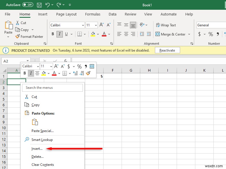 Chèn Cột &Hàng trong Excel trên Thiết bị di động, Máy tính để bàn và Web – Hướng dẫn từng bước 