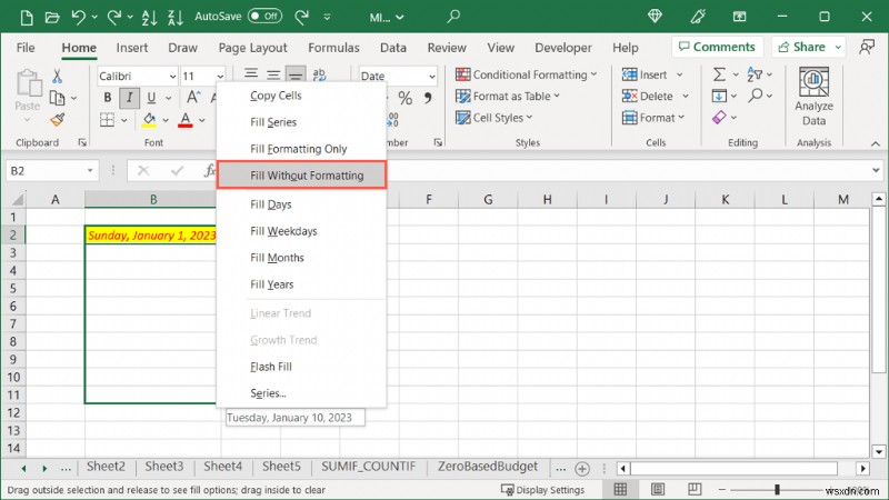 Tự động điền Excel dễ dàng:Tiết kiệm thời gian với tính năng nhập dữ liệu thông minh 
