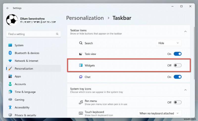 Dễ dàng chuyển đổi hiển thị thời tiết trên thanh tác vụ Windows 11 của bạn 