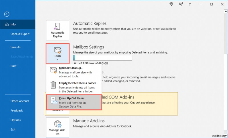 Lưu trữ email Outlook chính:Hướng dẫn từng bước cho máy tính để bàn, web và thiết bị di động 