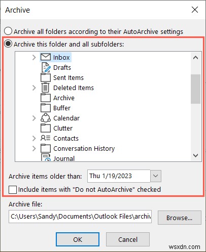 Lưu trữ email Outlook chính:Hướng dẫn từng bước cho máy tính để bàn, web và thiết bị di động 