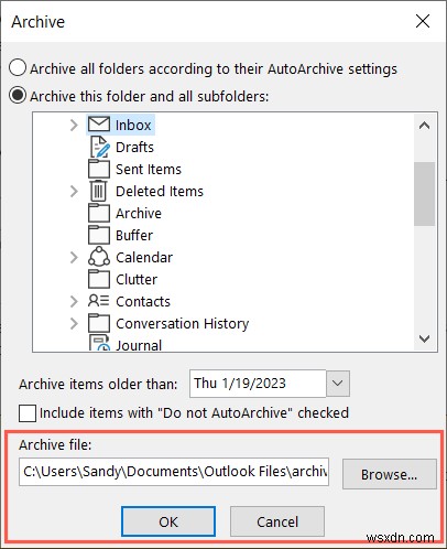 Lưu trữ email Outlook chính:Hướng dẫn từng bước cho máy tính để bàn, web và thiết bị di động 