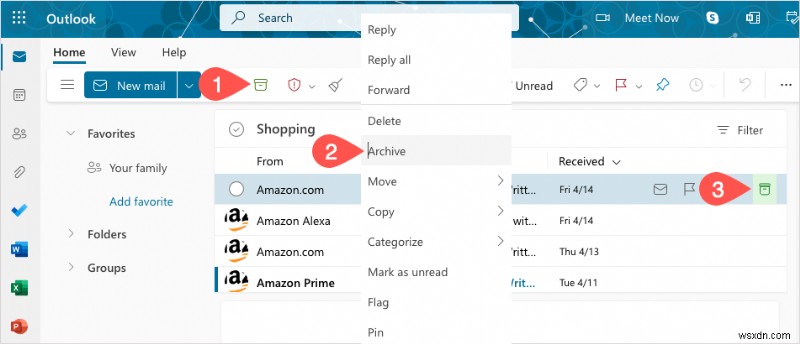 Lưu trữ email Outlook chính:Hướng dẫn từng bước cho máy tính để bàn, web và thiết bị di động 