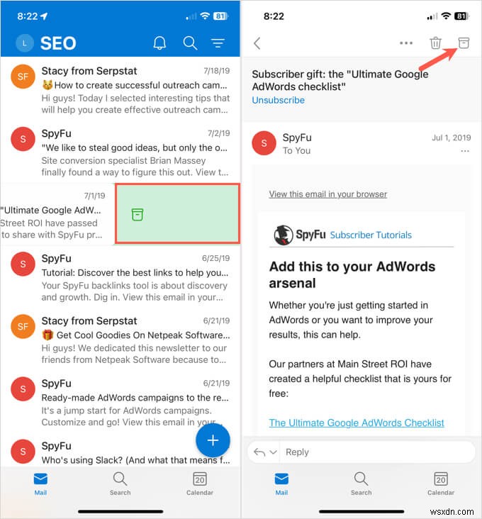 Lưu trữ email Outlook chính:Hướng dẫn từng bước cho máy tính để bàn, web và thiết bị di động 