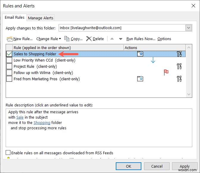 Quy tắc chính của Outlook:Tự động quản lý email trên Windows, Mac và Web 