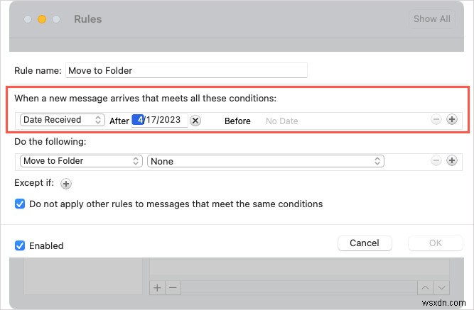 Quy tắc chính của Outlook:Tự động quản lý email trên Windows, Mac và Web 