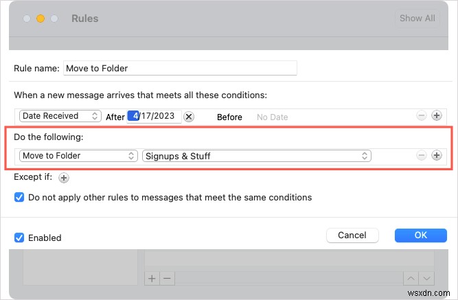 Quy tắc chính của Outlook:Tự động quản lý email trên Windows, Mac và Web 