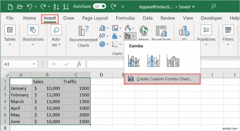 Làm chủ biểu đồ kết hợp trong Excel:Hướng dẫn từng bước 