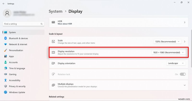 Điều chỉnh cài đặt hiển thị của Windows 11:Hướng dẫn từng bước để tối ưu hóa độ phân giải màn hình 