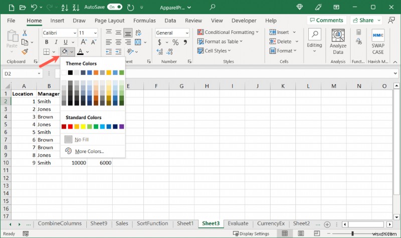 Khái niệm cơ bản về Excel:Đánh dấu ô và văn bản trong 5 bước đơn giản 