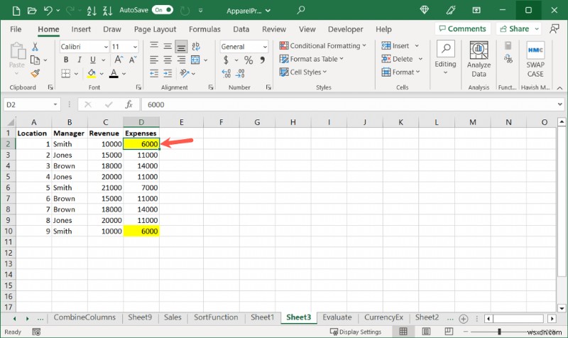 Khái niệm cơ bản về Excel:Đánh dấu ô và văn bản trong 5 bước đơn giản 