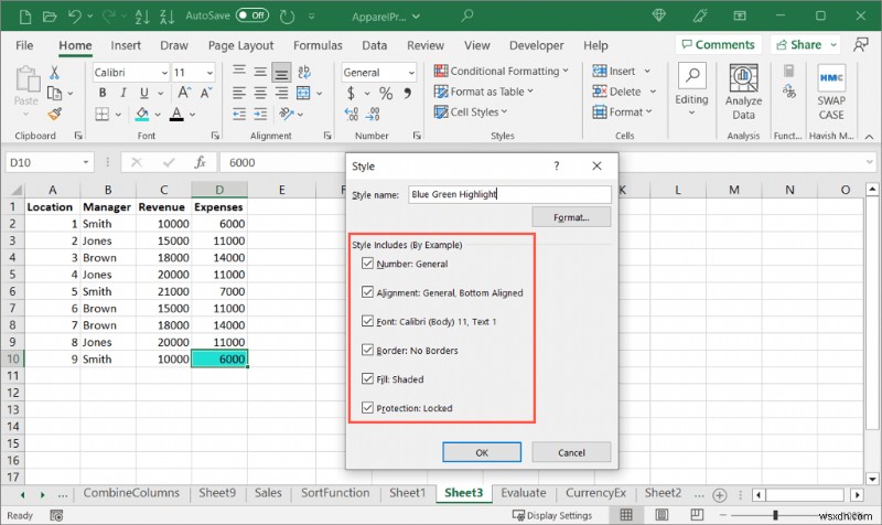 Khái niệm cơ bản về Excel:Đánh dấu ô và văn bản trong 5 bước đơn giản 