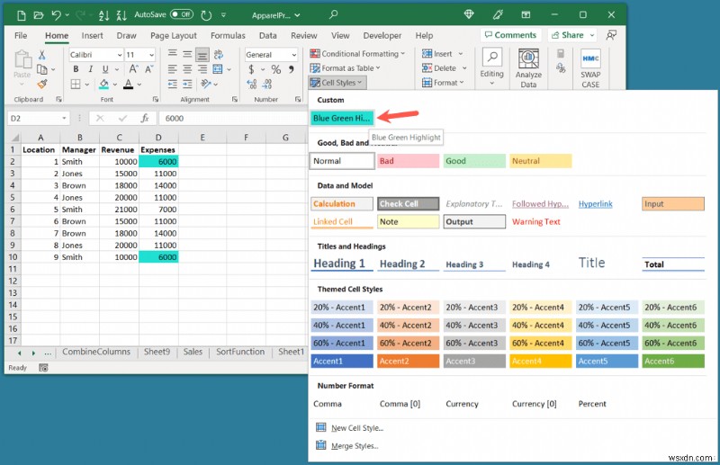 Khái niệm cơ bản về Excel:Đánh dấu ô và văn bản trong 5 bước đơn giản 